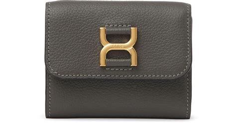 chloe small trifold wallet|Chloé Small Marcie Tri Fold In Grained Leather .